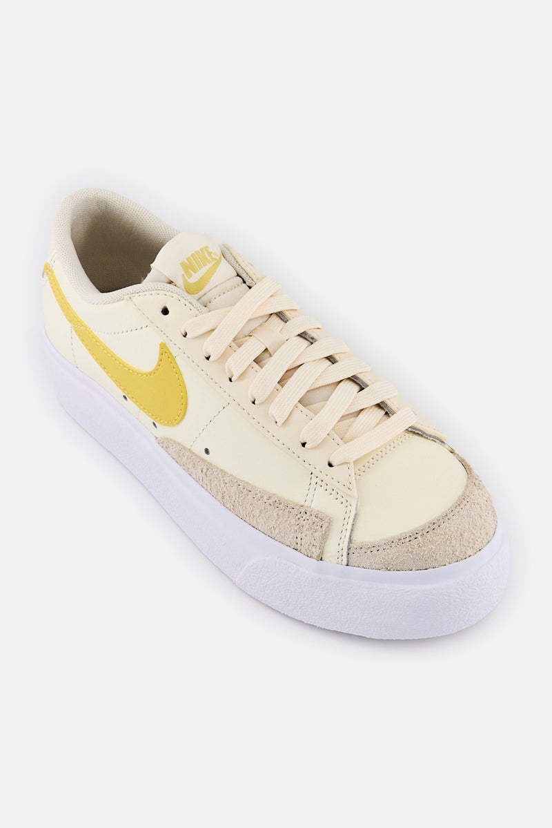 Nike Women Blazer Low Platform Lace Up Outdoor Shoes, Ivory - Image 1